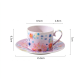 Floral Porcelain Mug & Saucer 250 ml